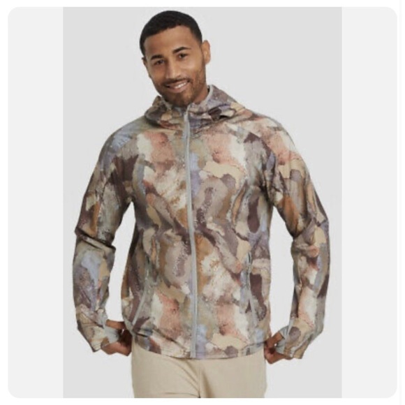 Men's Camo Print Packable Jacket - All in Motion™ (XL \BROWN - Picture 1 of 8